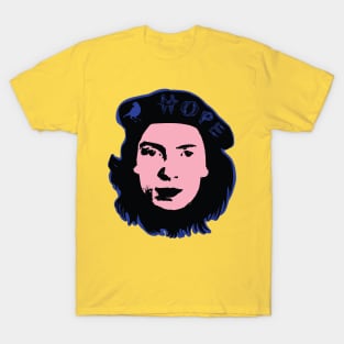 HOPE Emily Dickinson Che Guevara Pop art Dark Blue version T-Shirt